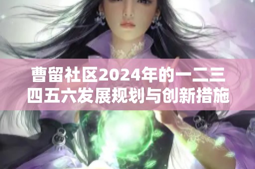 曹留社区2024年的一二三四五六发展规划与创新措施解析