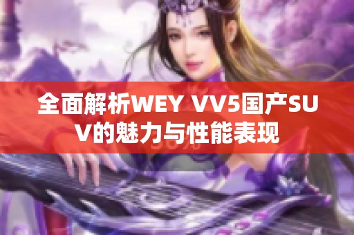 全面解析WEY VV5国产SUV的魅力与性能表现