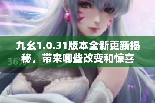 九幺1.0.31版本全新更新揭秘，带来哪些改变和惊喜