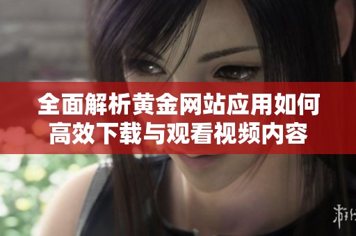 全面解析黄金网站应用如何高效下载与观看视频内容
