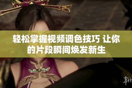 轻松掌握视频调色技巧 让你的片段瞬间焕发新生