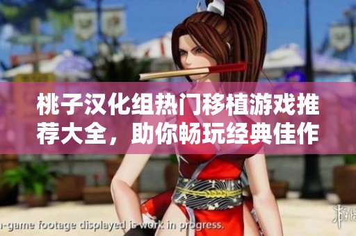 桃子汉化组热门移植游戏推荐大全，助你畅玩经典佳作