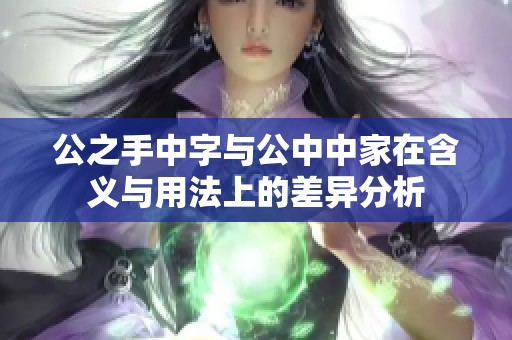 公之手中字与公中中家在含义与用法上的差异分析