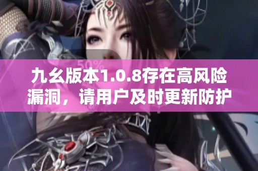 九幺版本1.0.8存在高风险漏洞，请用户及时更新防护