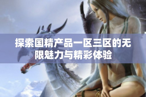 探索国精产品一区三区的无限魅力与精彩体验