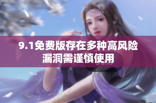 9.1免费版存在多种高风险漏洞需谨慎使用