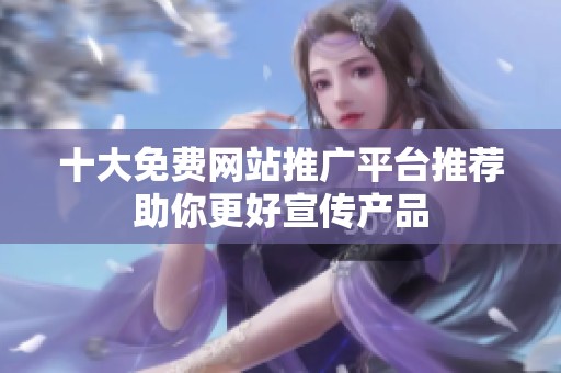十大免费网站推广平台推荐助你更好宣传产品