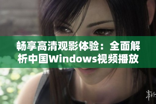 畅享高清观影体验：全面解析中国Windows视频播放软件