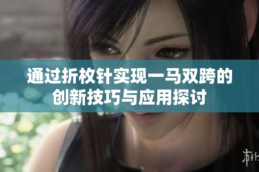 通过折枚针实现一马双跨的创新技巧与应用探讨