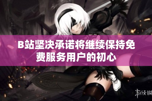 B站坚决承诺将继续保持免费服务用户的初心