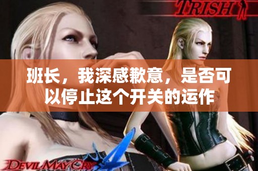 班长，我深感歉意，是否可以停止这个开关的运作