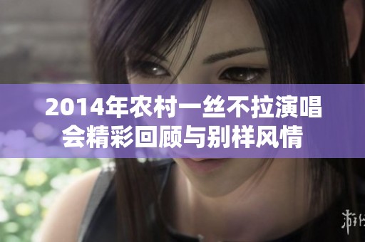 2014年农村一丝不拉演唱会精彩回顾与别样风情