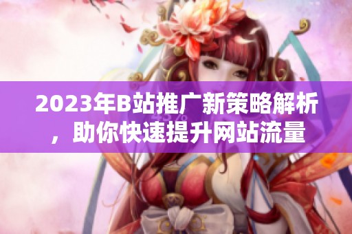 2023年B站推广新策略解析，助你快速提升网站流量