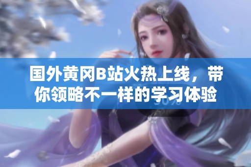 国外黄冈B站火热上线，带你领略不一样的学习体验